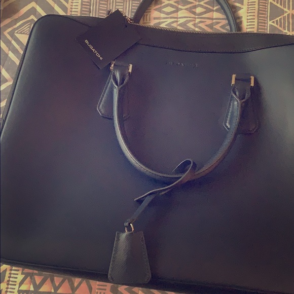 Bugatchi saffiano leather briefcase new with tags - Picture 1 of 2